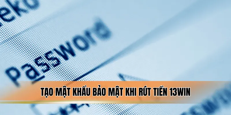 Tạo mật khẩu bảo mật khi rút tiền 13WIN.